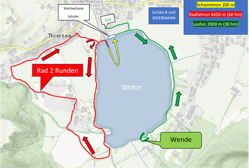 Kindertriathlon-Schueler-B-und-Jedermann Triathlon Thiersee Schüler B und Jedermanntriathlon